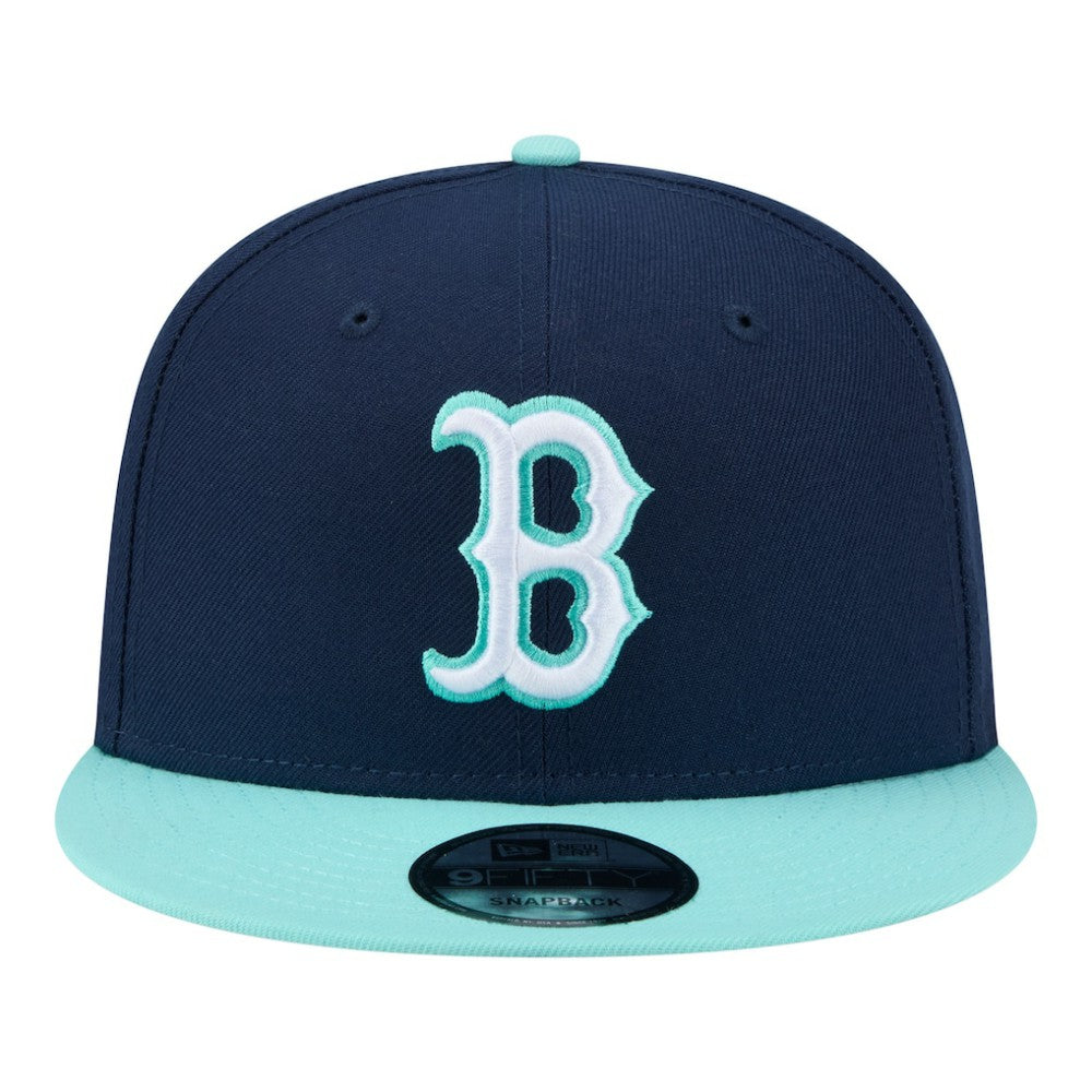 Navy/Turquoise Boston Red Sox New Era Two-Tone Color Pack 9FIFTY Snapback Hat