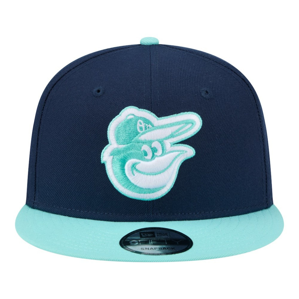 Navy/Turquoise Baltimore Orioles New Era Two-Tone Color Pack 9FIFTY Snapback Hat