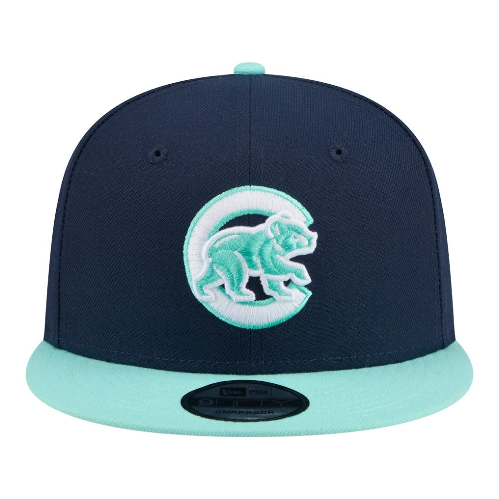 Navy/Turquoise Chicago Cubs New Era 2-Tone Color Pack 9FIFTY Snapback Hat