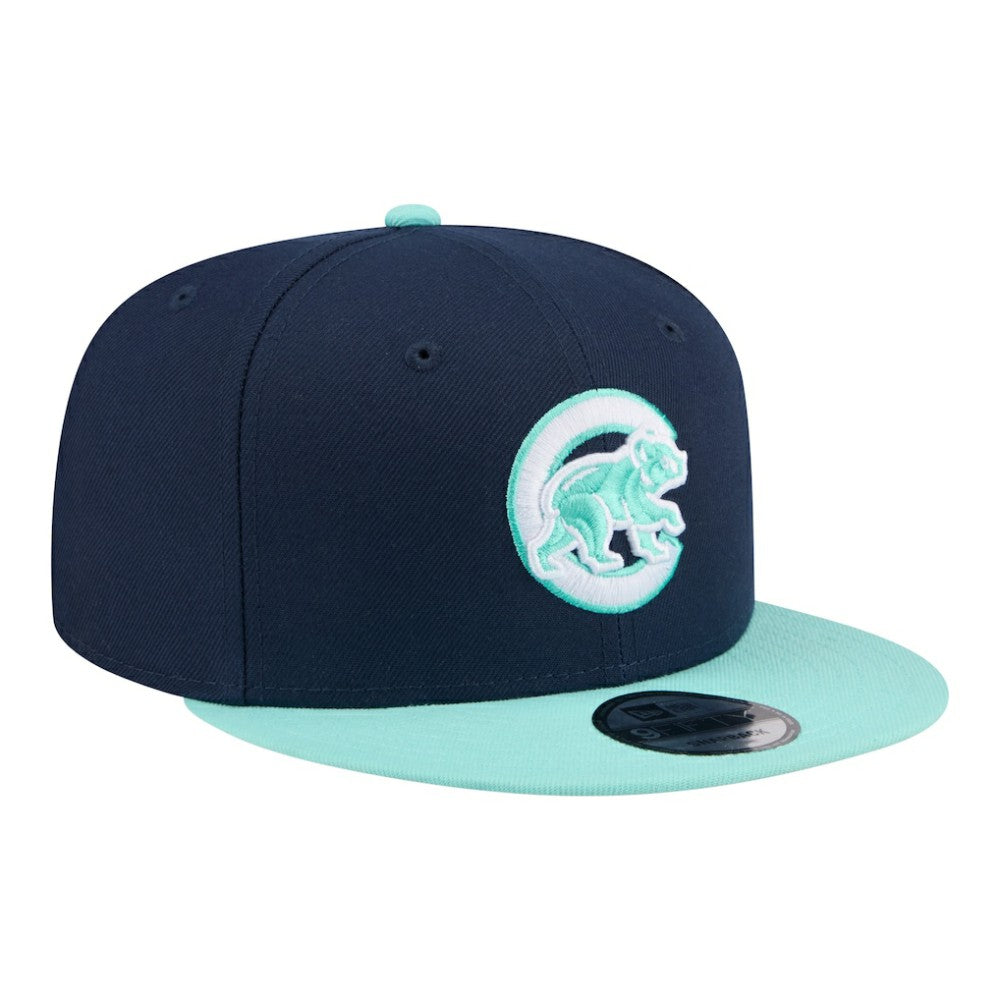 Navy/Turquoise Chicago Cubs New Era 2-Tone Color Pack 9FIFTY Snapback Hat