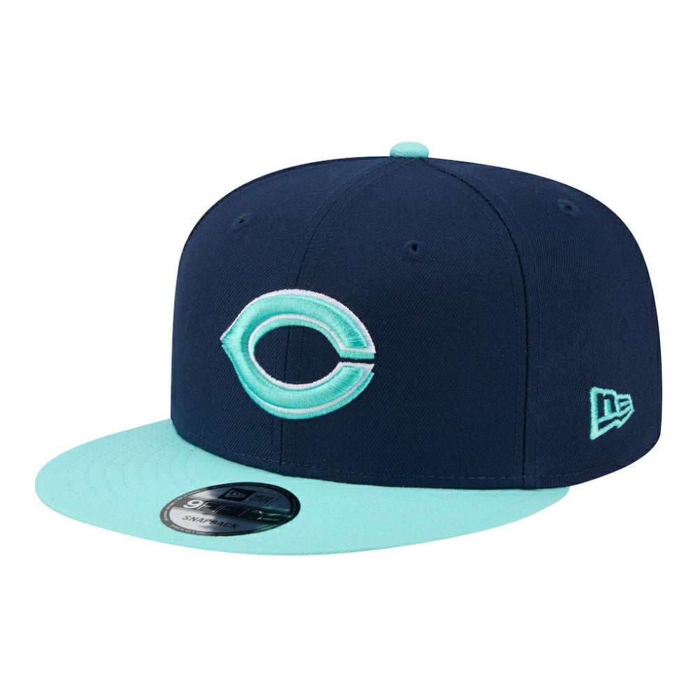 Navy/Turquoise Cincinnati Reds New Era 2-Tone Color Pack 9FIFTY Snapback Hat