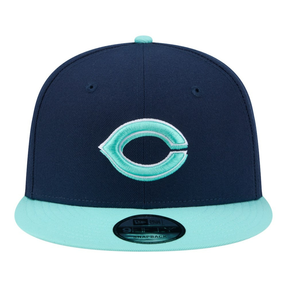Navy/Turquoise Cincinnati Reds New Era 2-Tone Color Pack 9FIFTY Snapback Hat