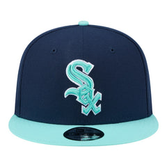 Navy/Turquoise Chicago White Sox New Era Two-Tone Color Pack 9FIFTY Snapback Hat