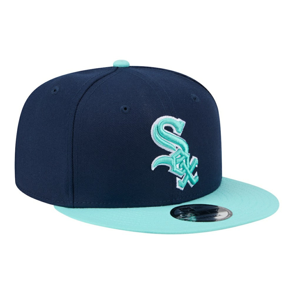 Navy/Turquoise Chicago White Sox New Era Two-Tone Color Pack 9FIFTY Snapback Hat