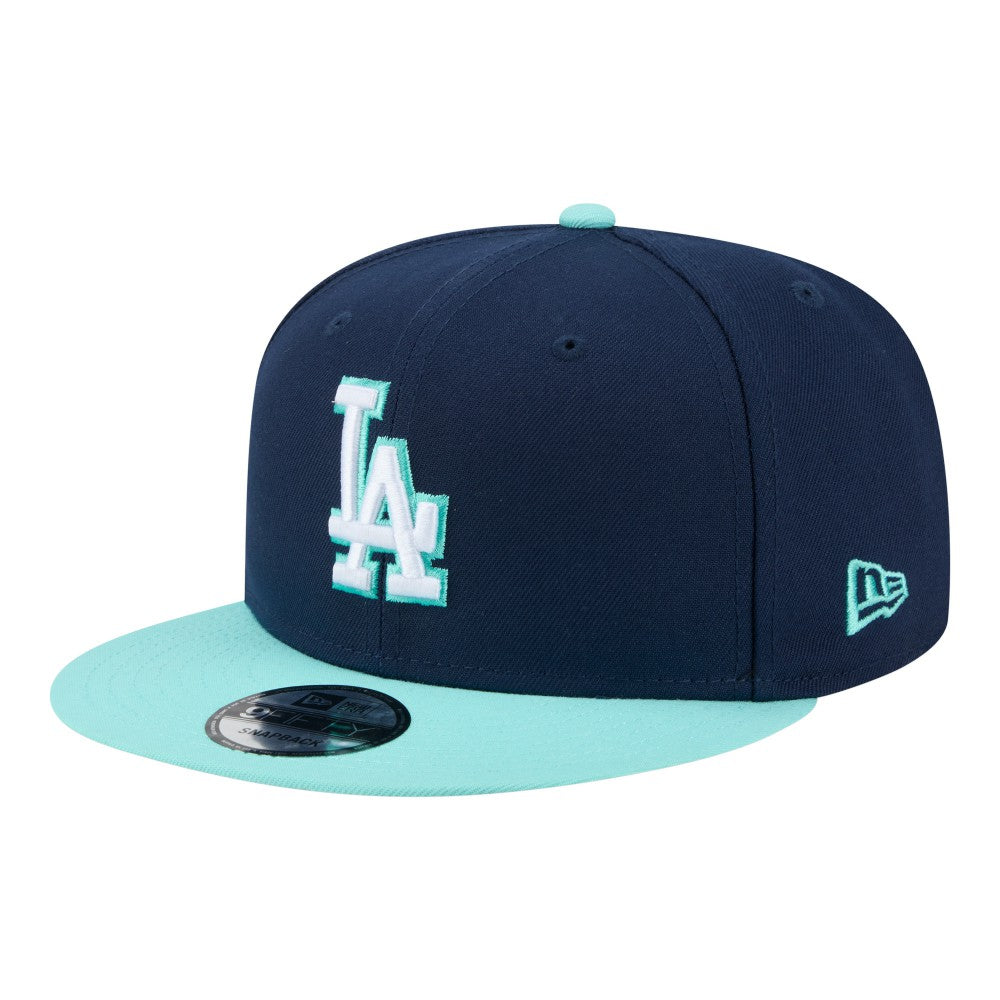 Navy/Turquoise Los Angeles Dodgers New Era 2-Tone Color Pack 9FIFTY Snapback Hat