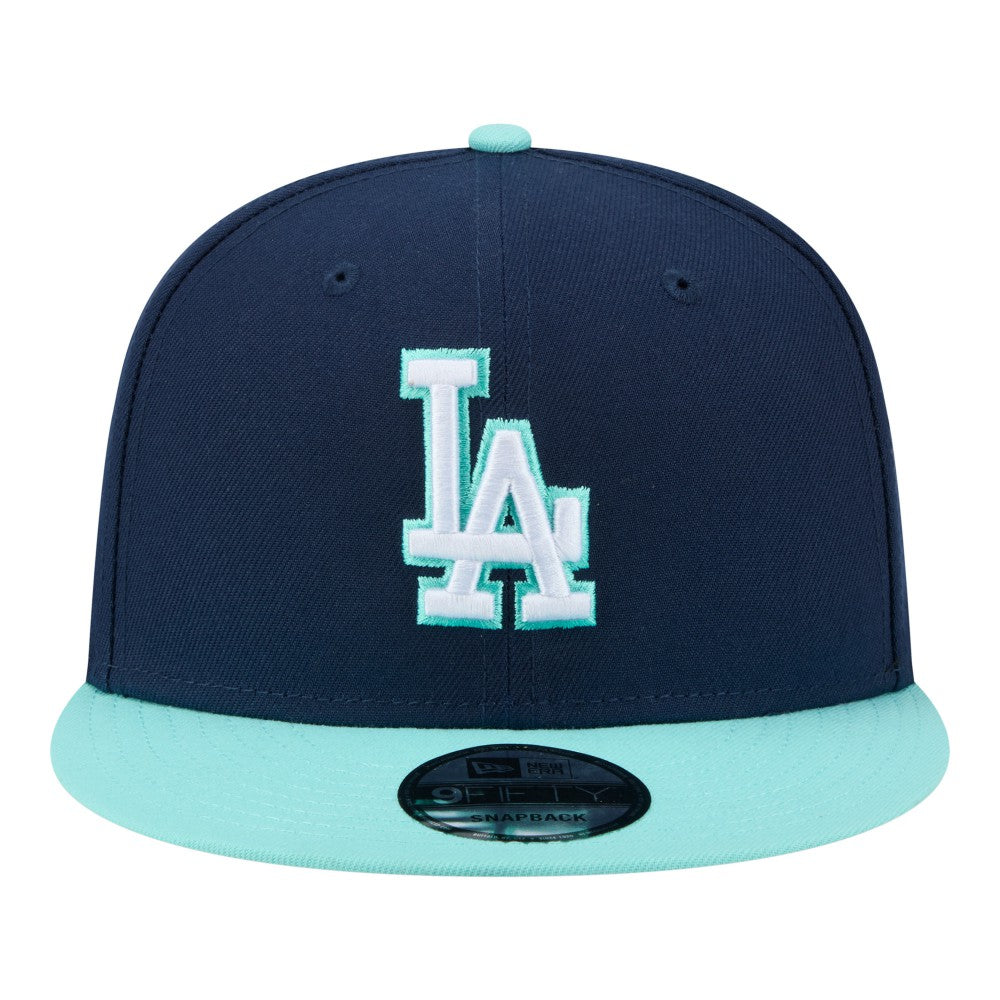 Navy/Turquoise Los Angeles Dodgers New Era 2-Tone Color Pack 9FIFTY Snapback Hat