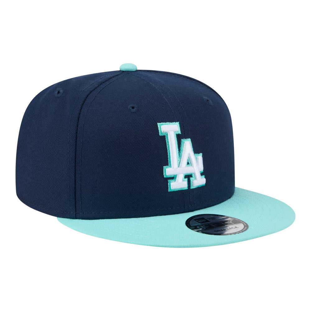 Navy/Turquoise Los Angeles Dodgers New Era 2-Tone Color Pack 9FIFTY Snapback Hat