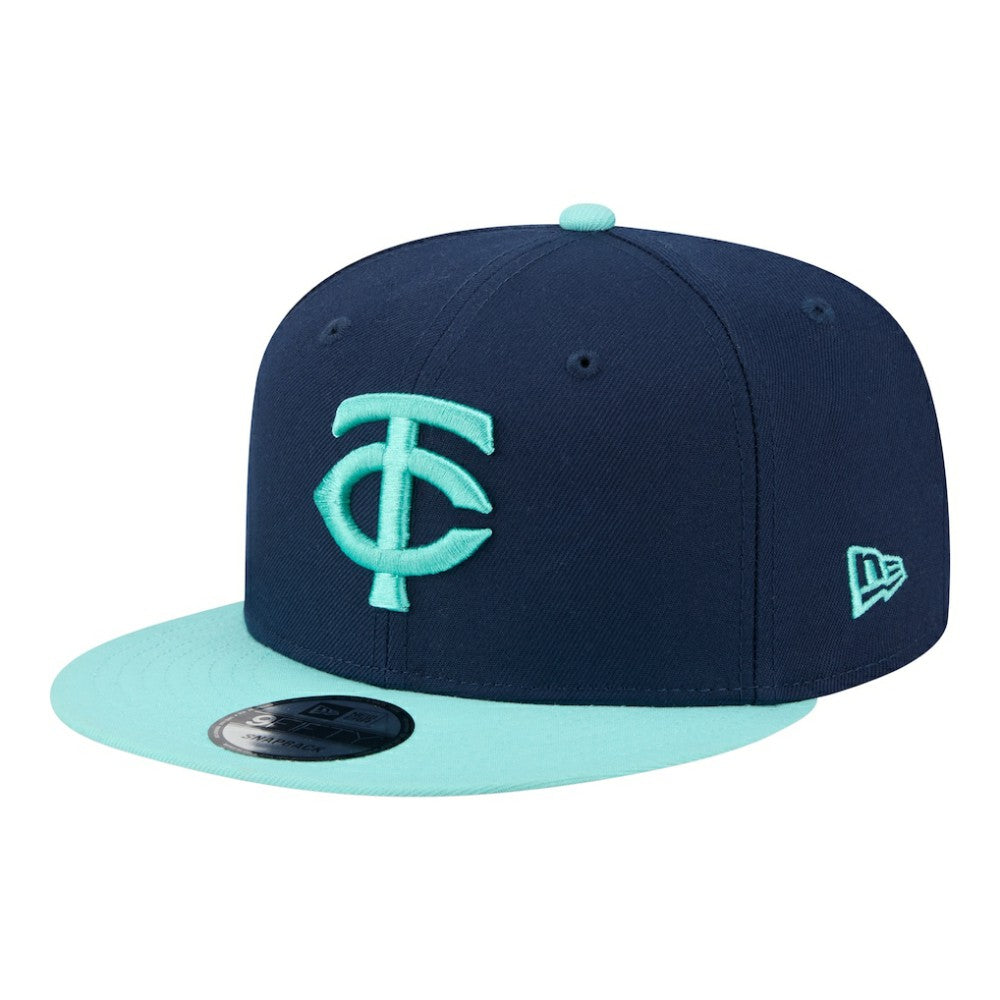 Navy/Turquoise Minnesota Twins New Era Two-Tone Color Pack 9FIFTY Snapback Hat