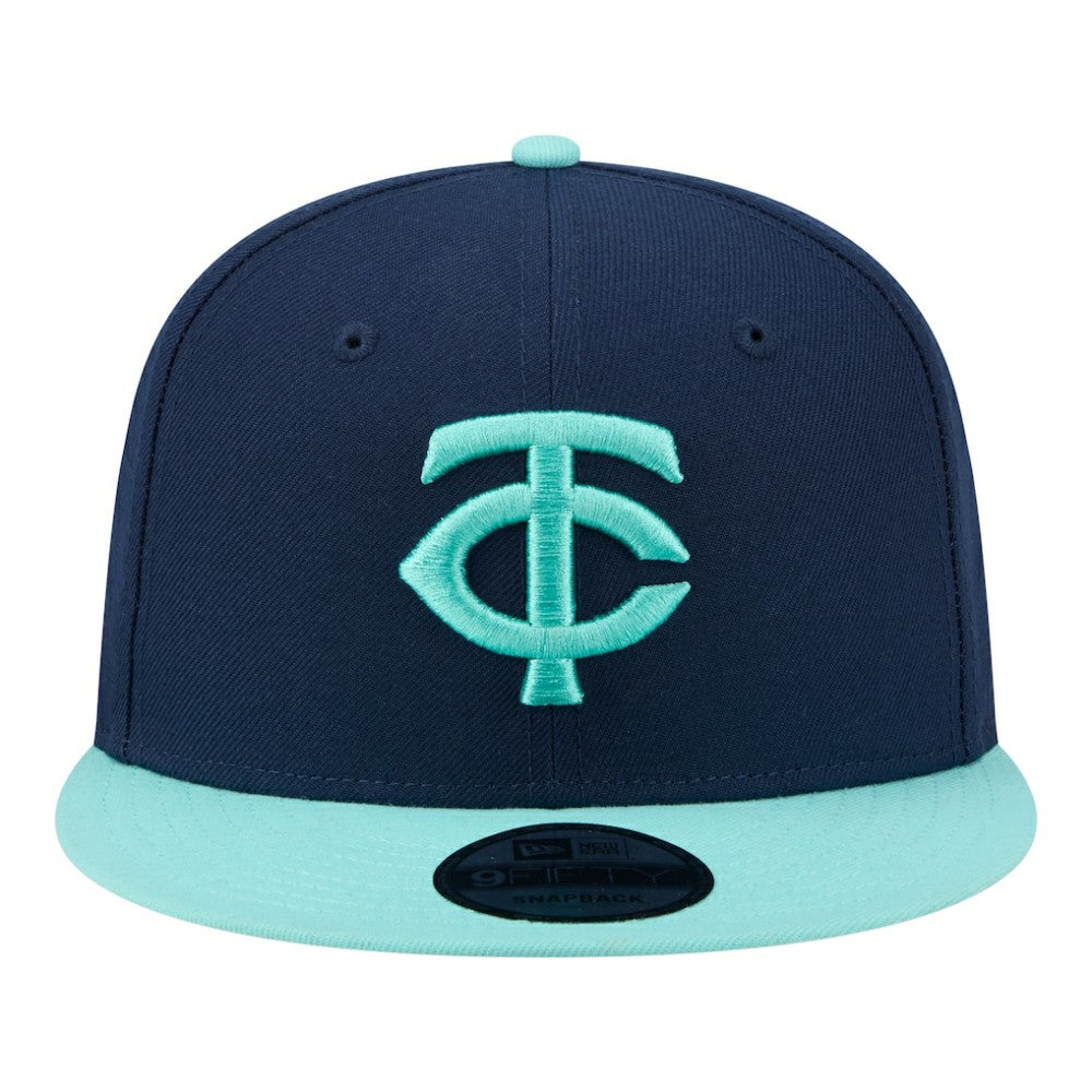 Navy/Turquoise Minnesota Twins New Era Two-Tone Color Pack 9FIFTY Snapback Hat