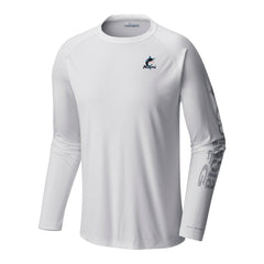 White Miami Marlins Columbia Terminal Tackle Long Sleeve Shirt
