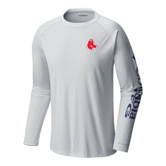 White Boston Red Sox Columbia Terminal Tackle Long Sleeve Shirt