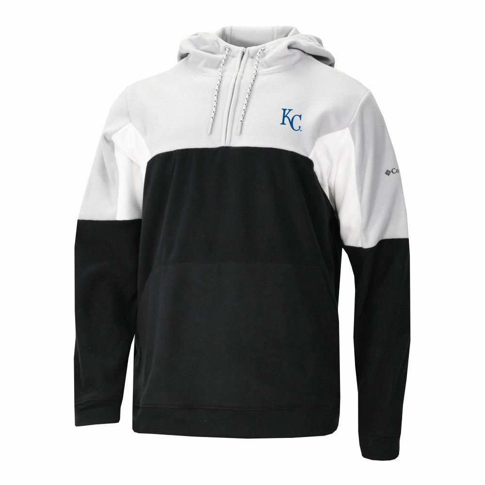 Black Kansas City Royals Columbia Men's Lodge Fleece Quarter-Zip Hoodie