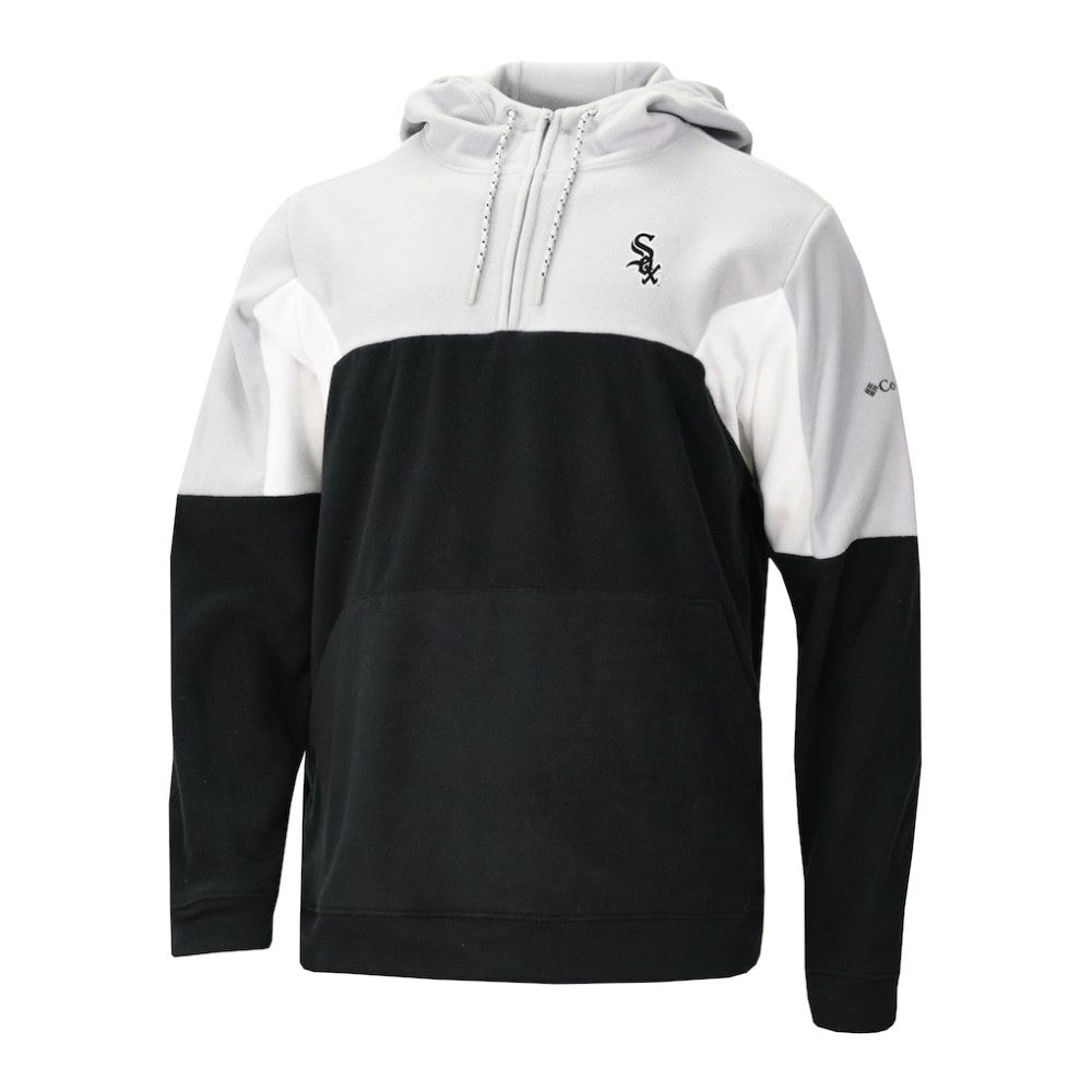 Black Chicago White Sox Columbia Men's Lodge Fleece Quarter-Zip Hoodie