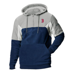 Navy Boston Red Sox Columbia Men's Lodge Fleece Quarter-Zip Hoodie