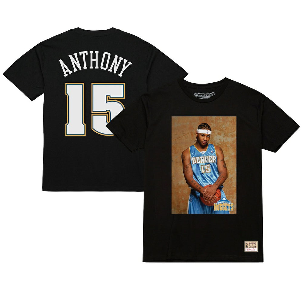 Carmelo Anthony Denver Nuggets Rookie Photo Name & Number T-Shirt sale