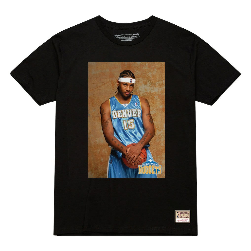 Carmelo Anthony Denver Nuggets Rookie Photo Name & Number T-Shirt sale