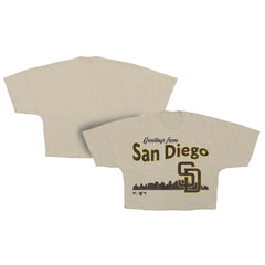 Cream San Diego Padres Fanatics Women's Skyline Crop T-Shirt