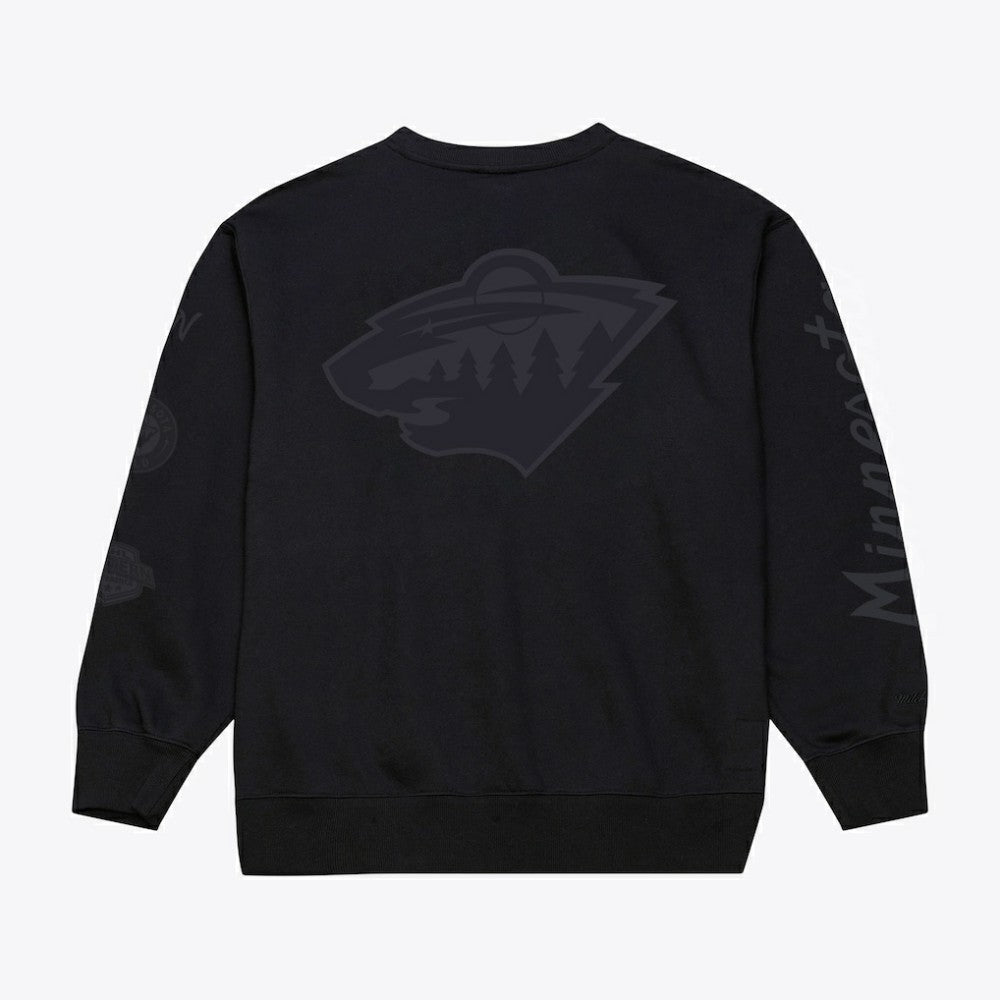 NHL Minnesota Wild Mitchell & Ness Phantom Fleece Crew Neck Sweatshirt