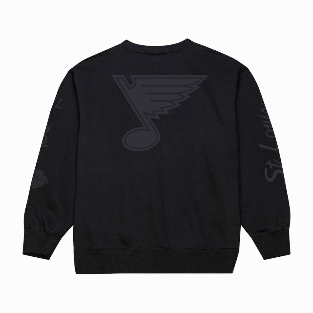 NHL St. Louis Blues Mitchell & Ness Phantom Fleece Crew Neck Sweatshirt