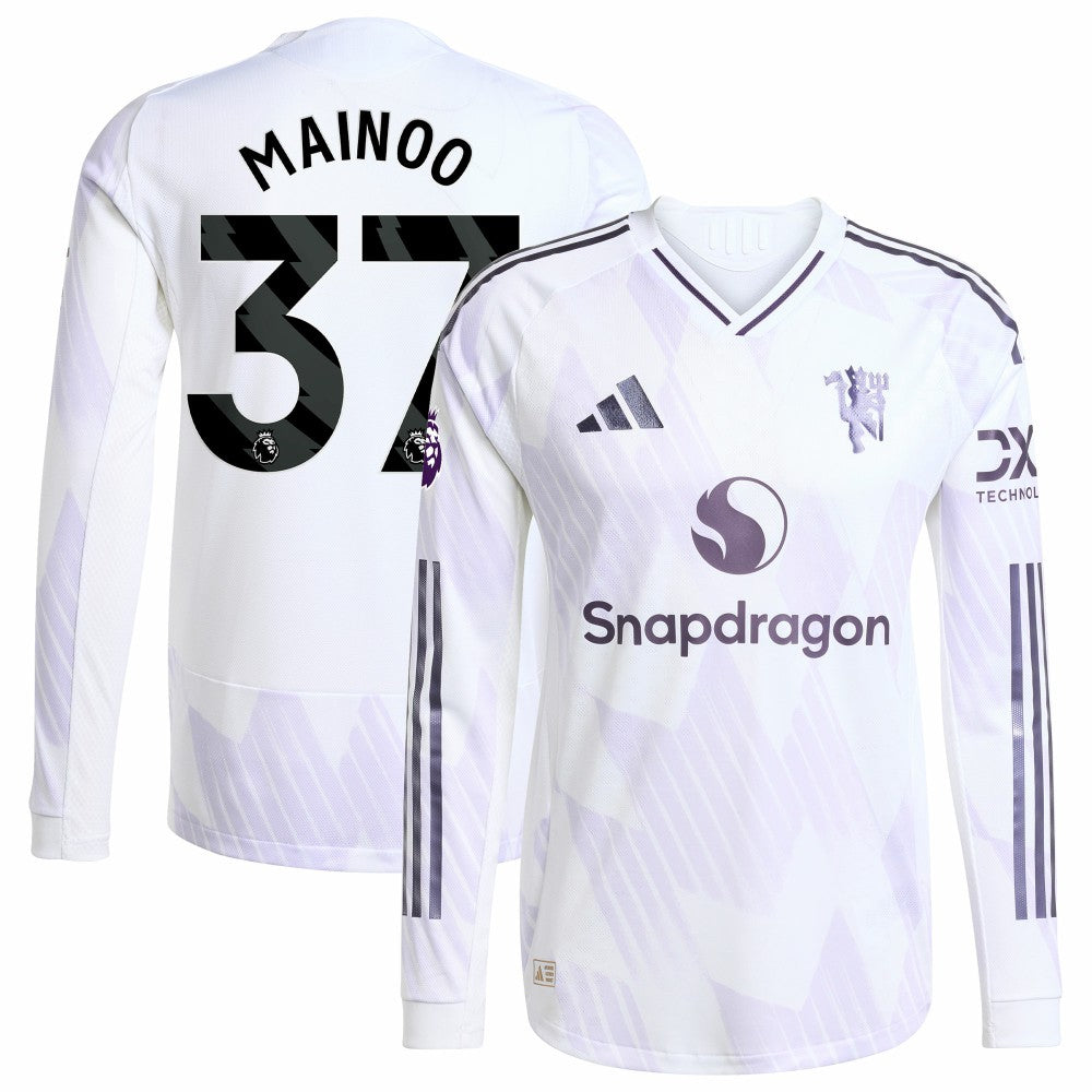 Kobbie Mainoo Manchester United 2025/26 Away Long Sleeve Player Jersey