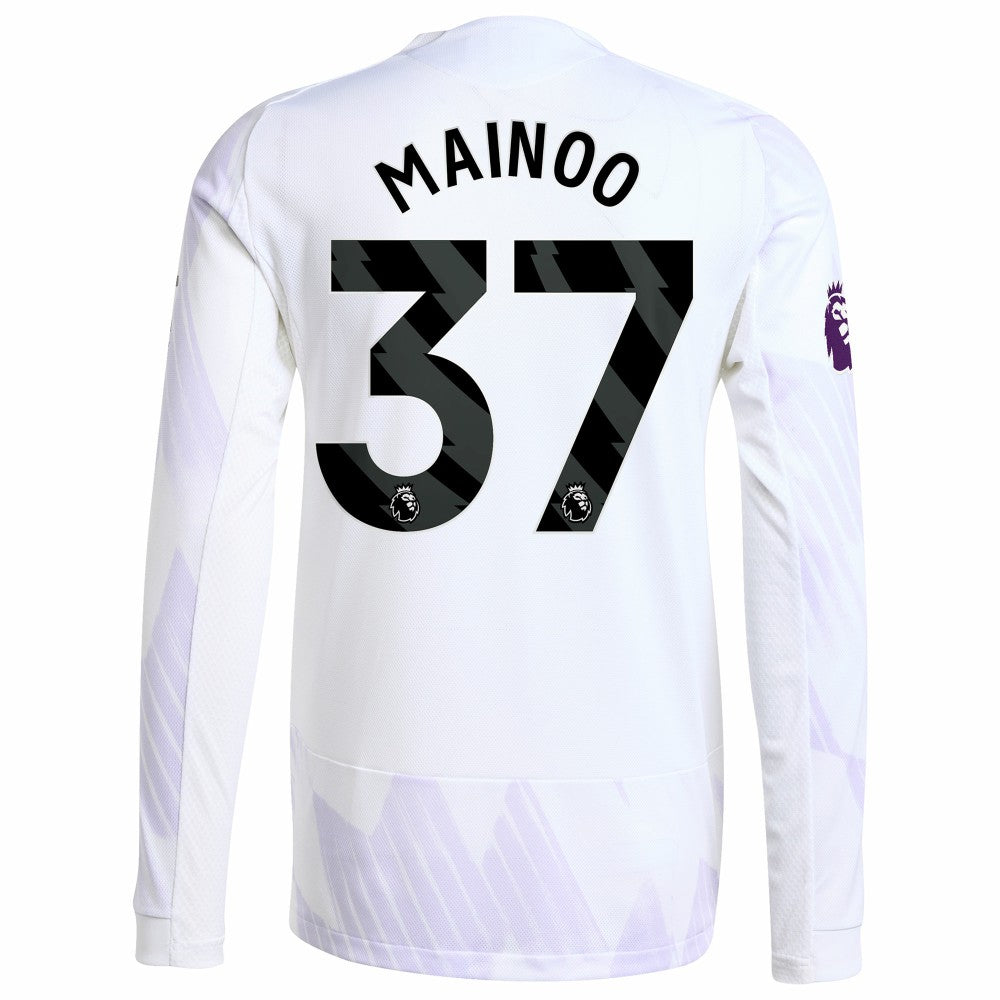 Kobbie Mainoo Manchester United 2025/26 Away Long Sleeve Player Jersey