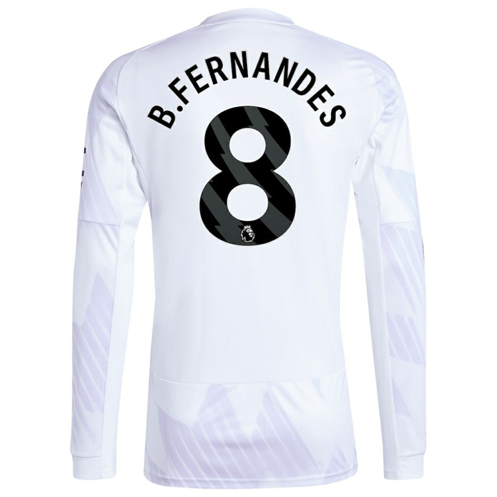 Bruno Fernandes Manchester United 2025/26 Away Replica Long Sleeve Player Jersey