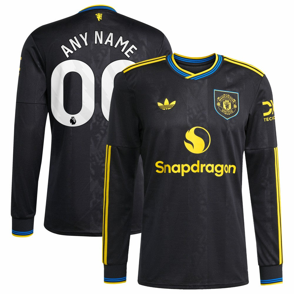 Manchester United 2025/26 Third Replica Long Sleeve Custom Jersey