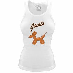 White San Francisco Giants Tiny Turnip Women's Fitted Balloon Dog Tri-Blend Tank Top