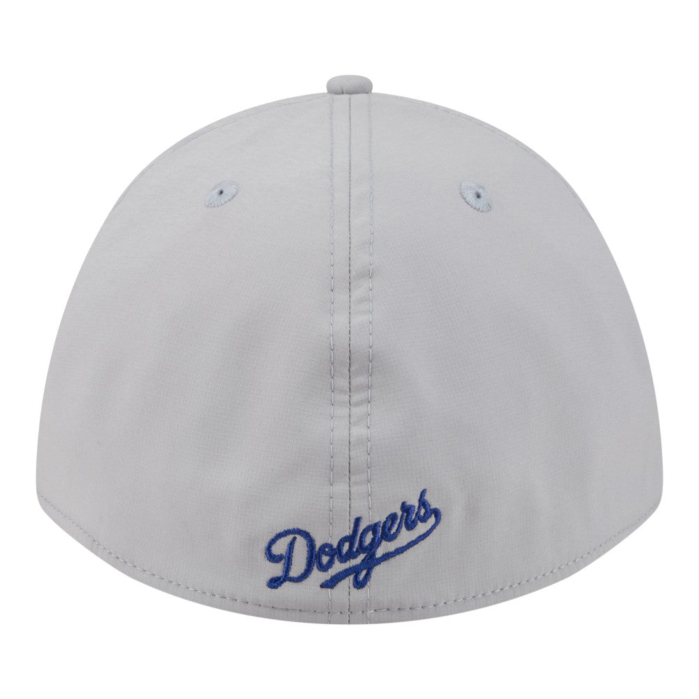 Gray Los Angeles Dodgers New Era Patch 39THIRTY A-Frame M-Crown Perforated Flex Hat