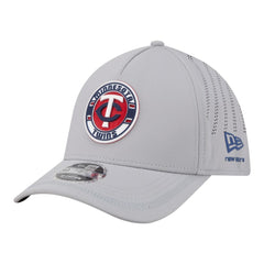 Gray Minnesota Twins New Era Patch 39THIRTY A-Frame M-Crown Perforated Flex Hat
