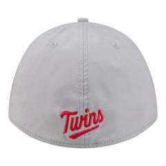 Gray Minnesota Twins New Era Patch 39THIRTY A-Frame M-Crown Perforated Flex Hat