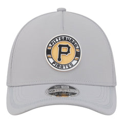 Gray Pittsburgh Pirates New Era Patch 39THIRTY A-Frame M-Crown Perforated Flex Hat