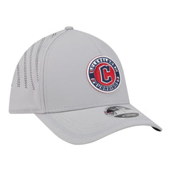 Gray Cleveland Guardians New Era Patch 39THIRTY A-Frame M-Crown Perforated Flex Hat