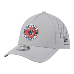 Gray Detroit Tigers New Era Patch 39THIRTY A-Frame M-Crown Perforated Flex Hat