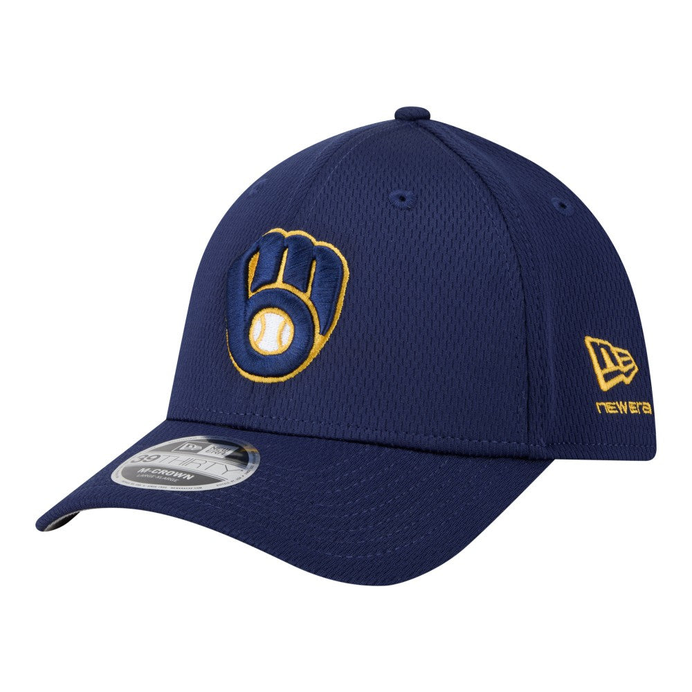 Navy Milwaukee Brewers New Era Dash 39THIRTY Flex Hat