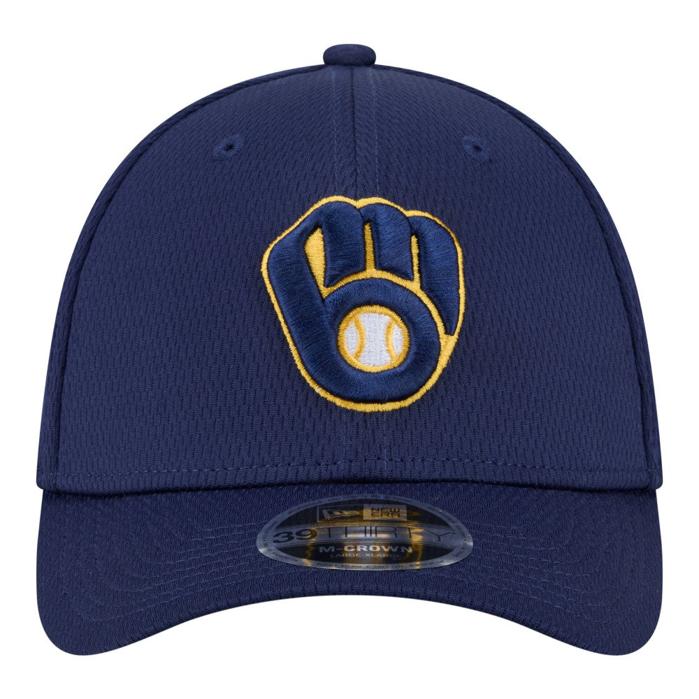 Navy Milwaukee Brewers New Era Dash 39THIRTY Flex Hat