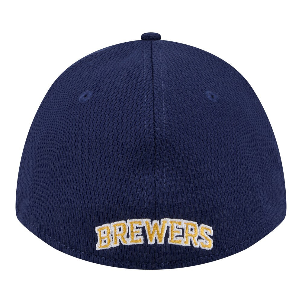 Navy Milwaukee Brewers New Era Dash 39THIRTY Flex Hat