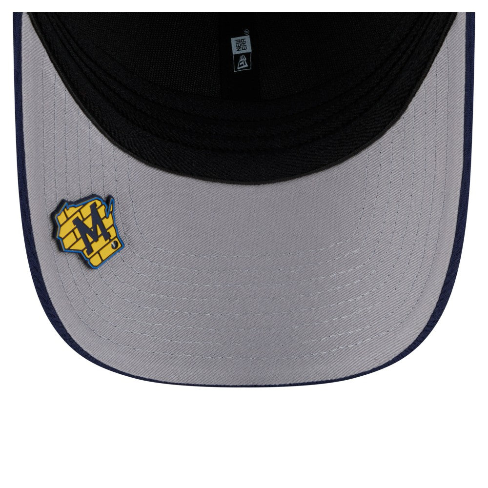 Navy Milwaukee Brewers New Era Dash 39THIRTY Flex Hat