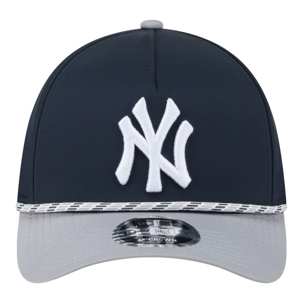 Navy/Gray New York Yankees New Era Rope M-Crown A-Frame 39THIRTY Flex Hat