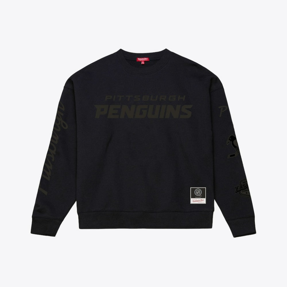 NHL Pittsburgh Penguins Mitchell & Ness Unisex Phantom Fleece Crew Neck Sweatshirt