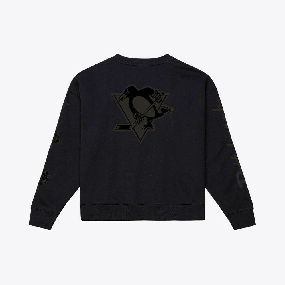 NHL Pittsburgh Penguins Mitchell & Ness Unisex Phantom Fleece Crew Neck Sweatshirt