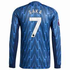 Bukayo Saka Arsenal 2025/26 Away Long Sleeve Player Jersey