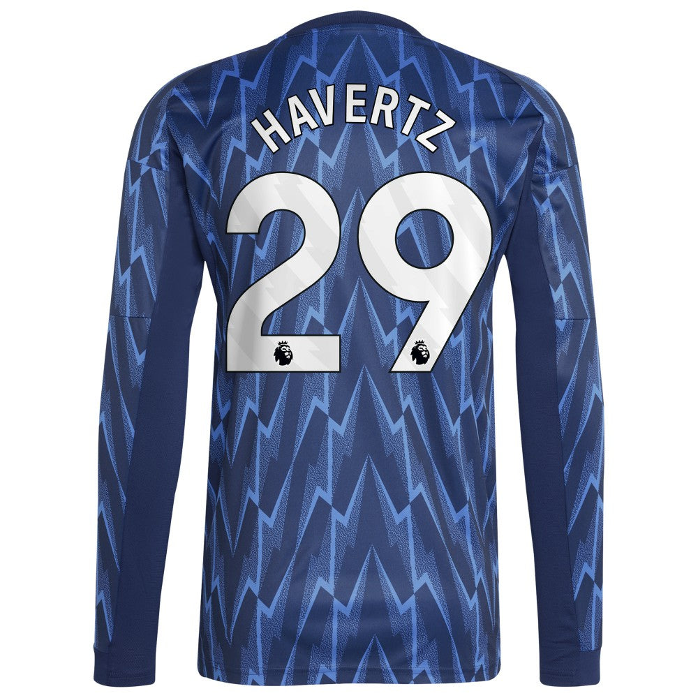 Kai Havertz Arsenal 2025/26 Away Replica Long Sleeve Player Jersey