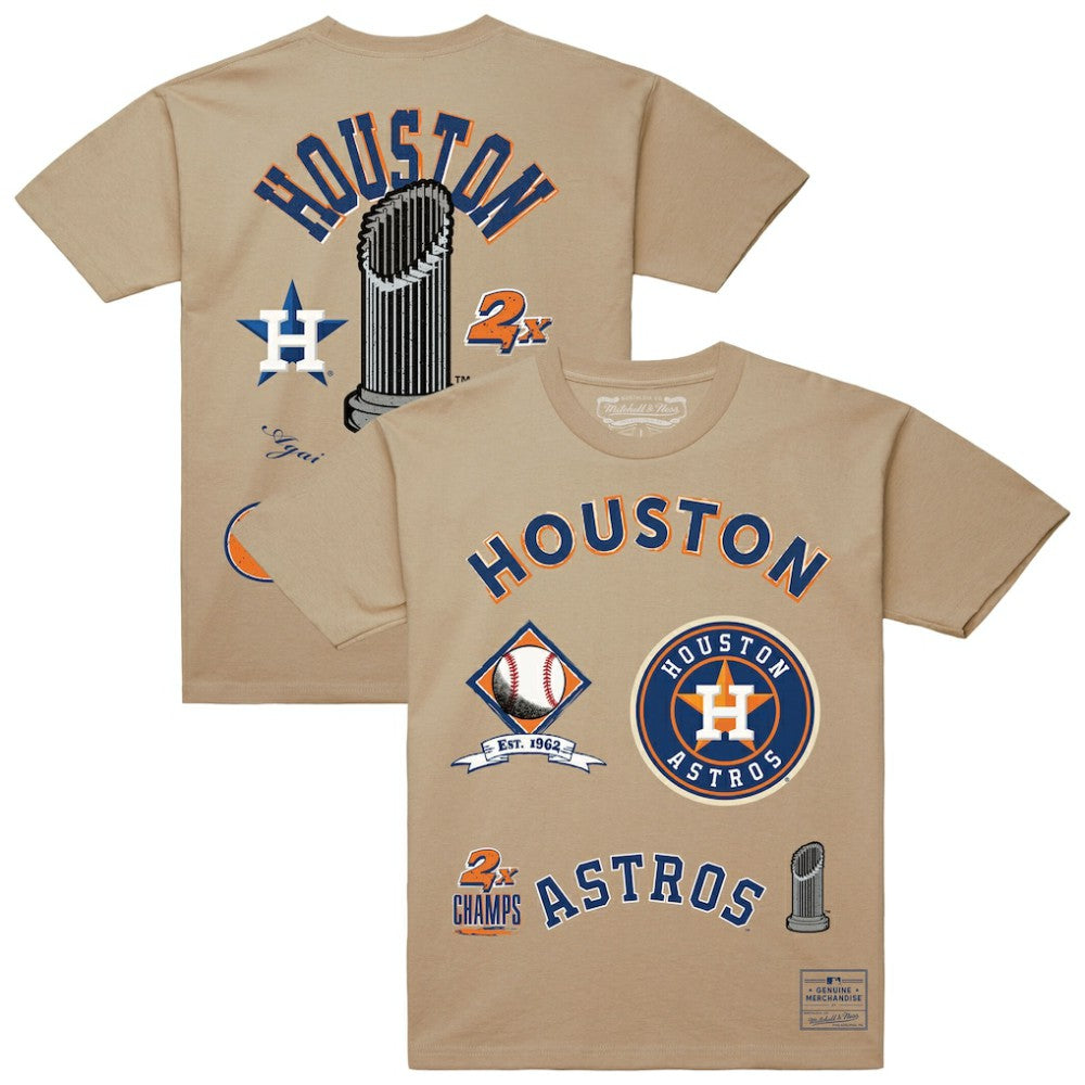Cream Houston Astros Mitchell & Ness Legacy Defined T-Shirt