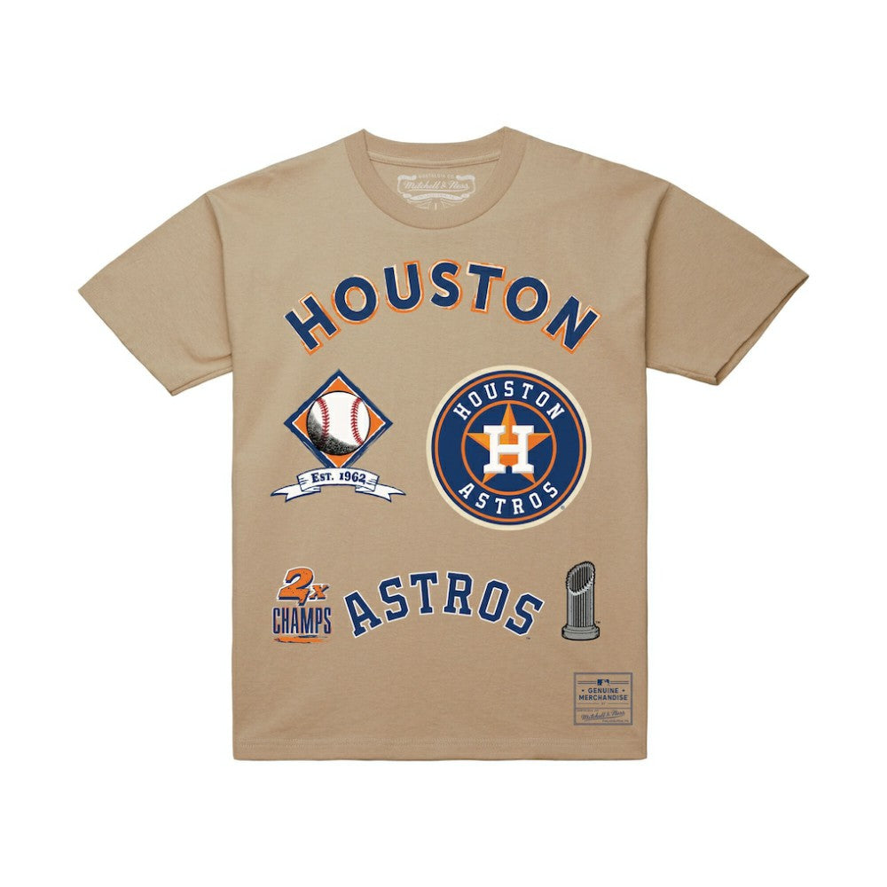 Cream Houston Astros Mitchell & Ness Legacy Defined T-Shirt