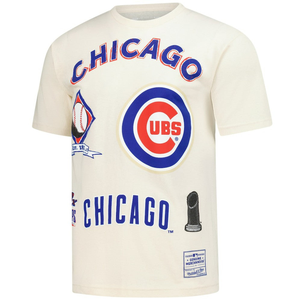 Cream Chicago Cubs Mitchell & Ness Legacy Defined T-Shirt