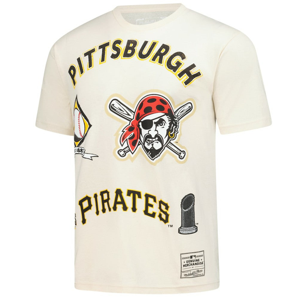 Cream Pittsburgh Pirates Mitchell & Ness Legacy Defined T-Shirt