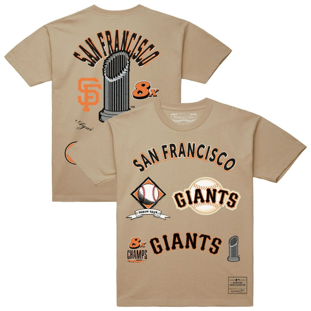 Cream San Francisco Giants Mitchell & Ness Legacy Defined T-Shirt