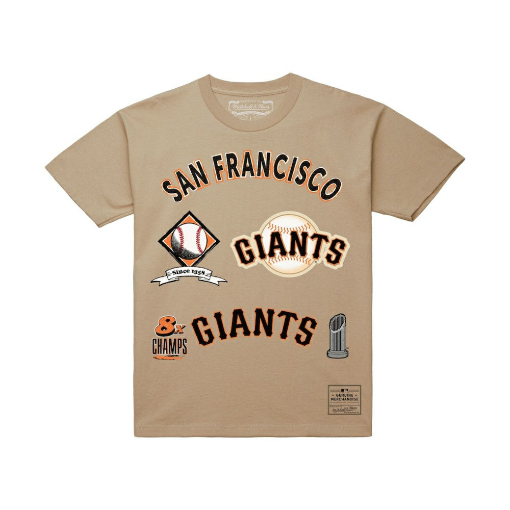 Cream San Francisco Giants Mitchell & Ness Legacy Defined T-Shirt