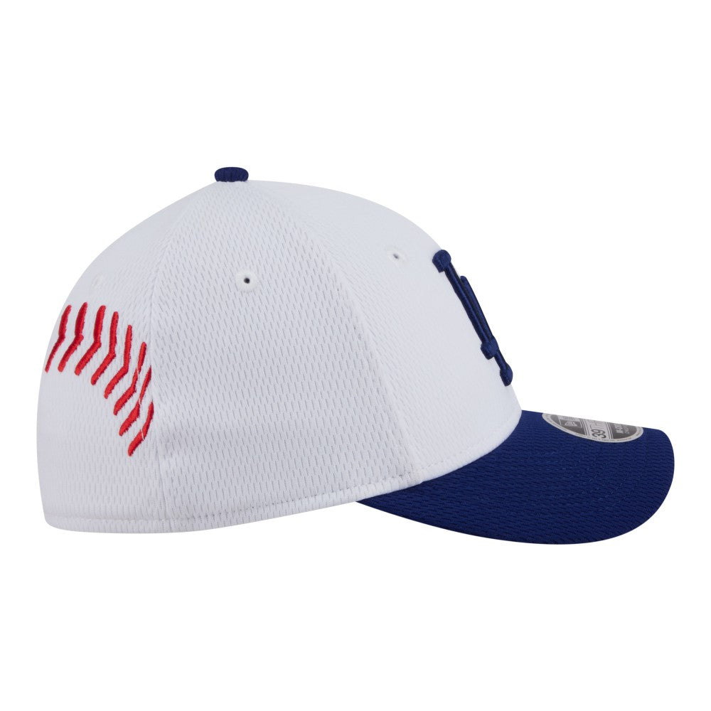 White/Royal Los Angeles Dodgers New Era Youth Baseball 39THIRTY M-Crown Flex Hat